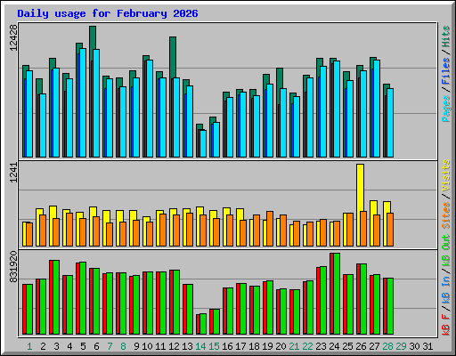 Daily usage for February 2026